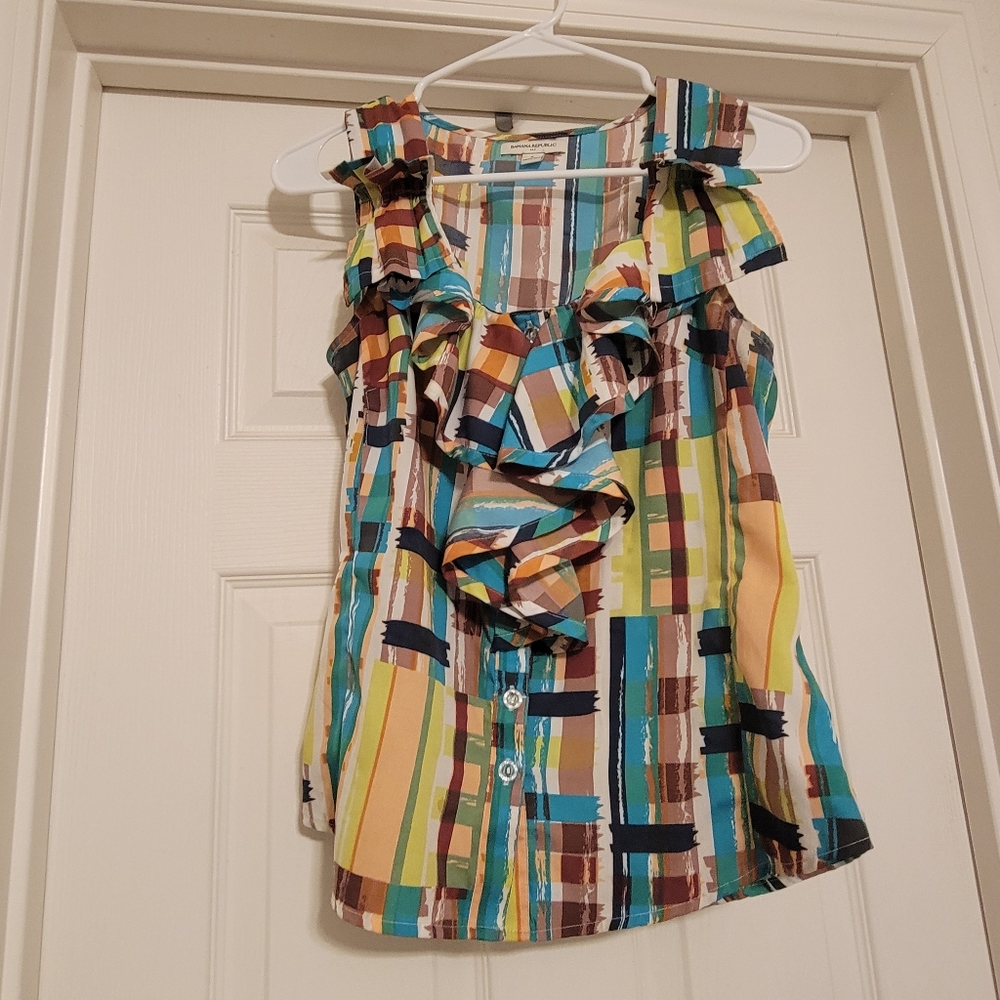 Banana Republic Button Up Light Weight Silky Tank Top